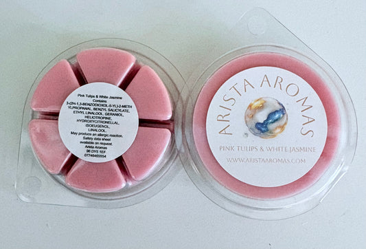 Pink Tulips & White Jasmine Clam