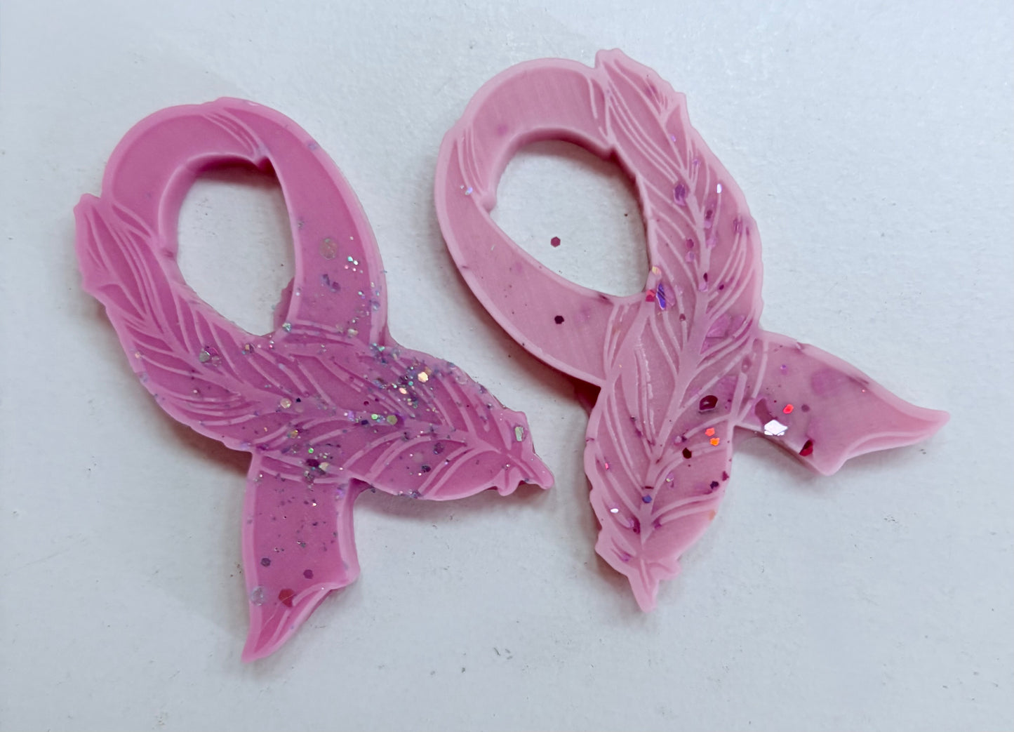 2 American Petals pink ribbon cancer awareness