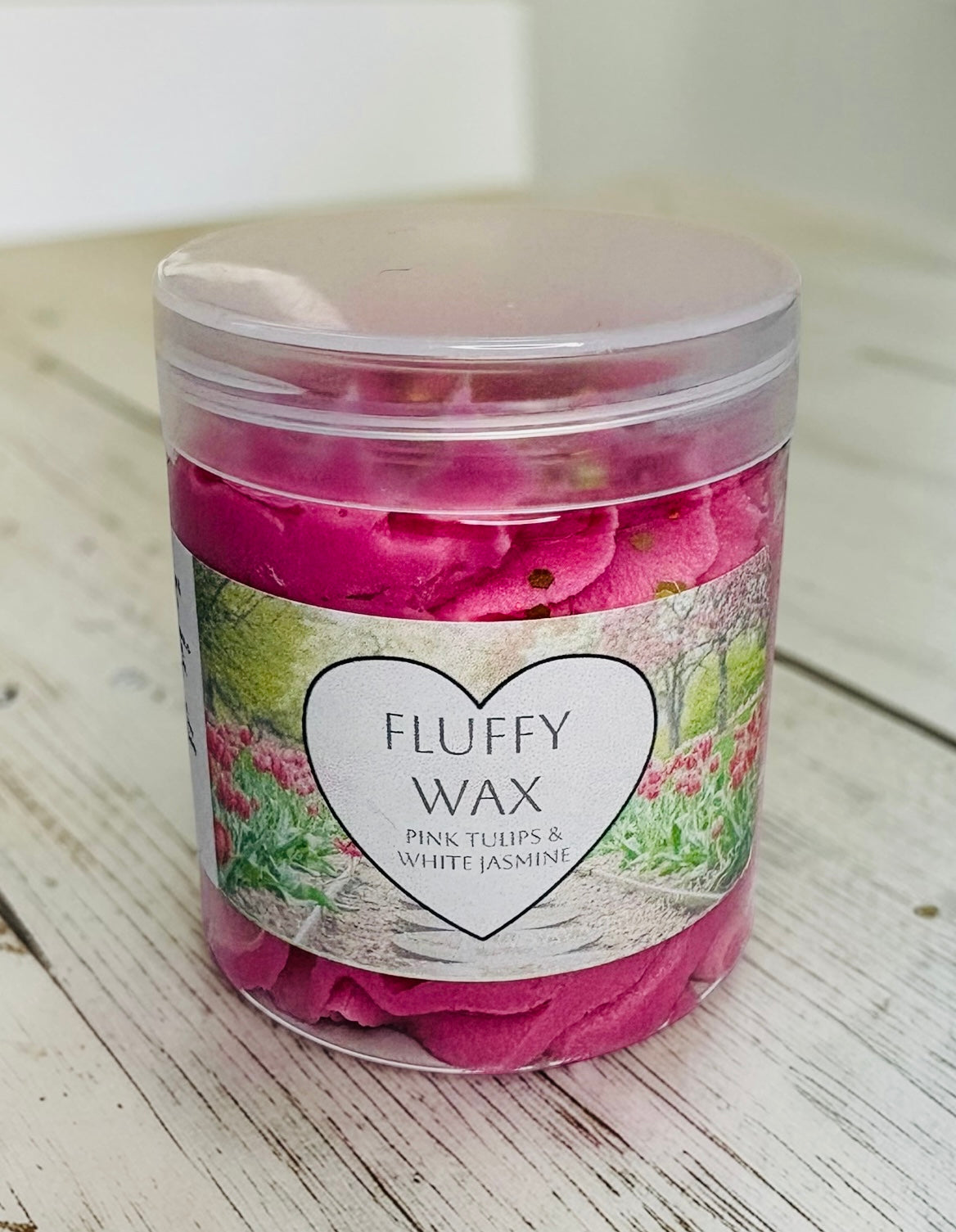 Pink Tulips & White Jasmine Fluffy Soft Wax