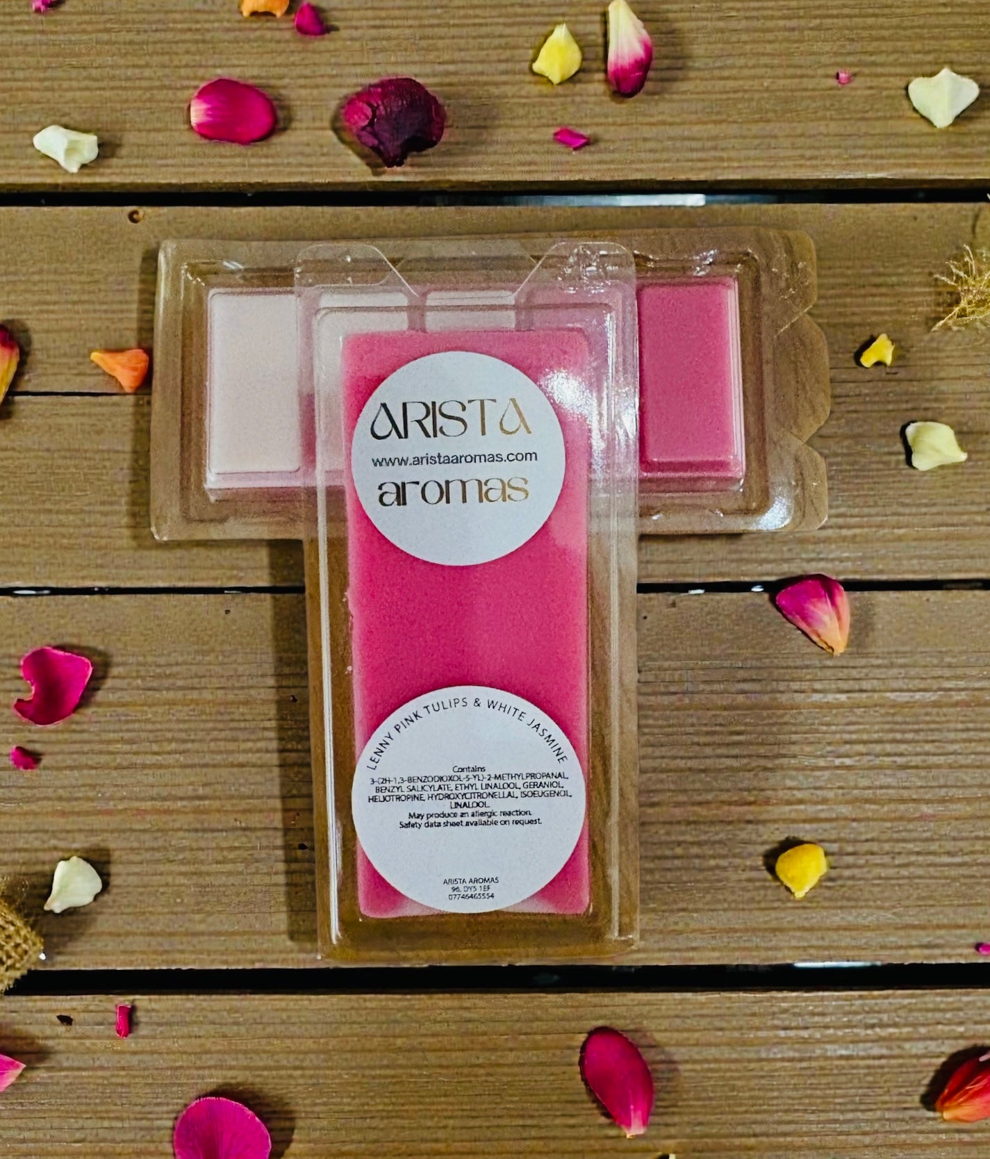 Lenny Pink Tulips & White Jasmine snap bar